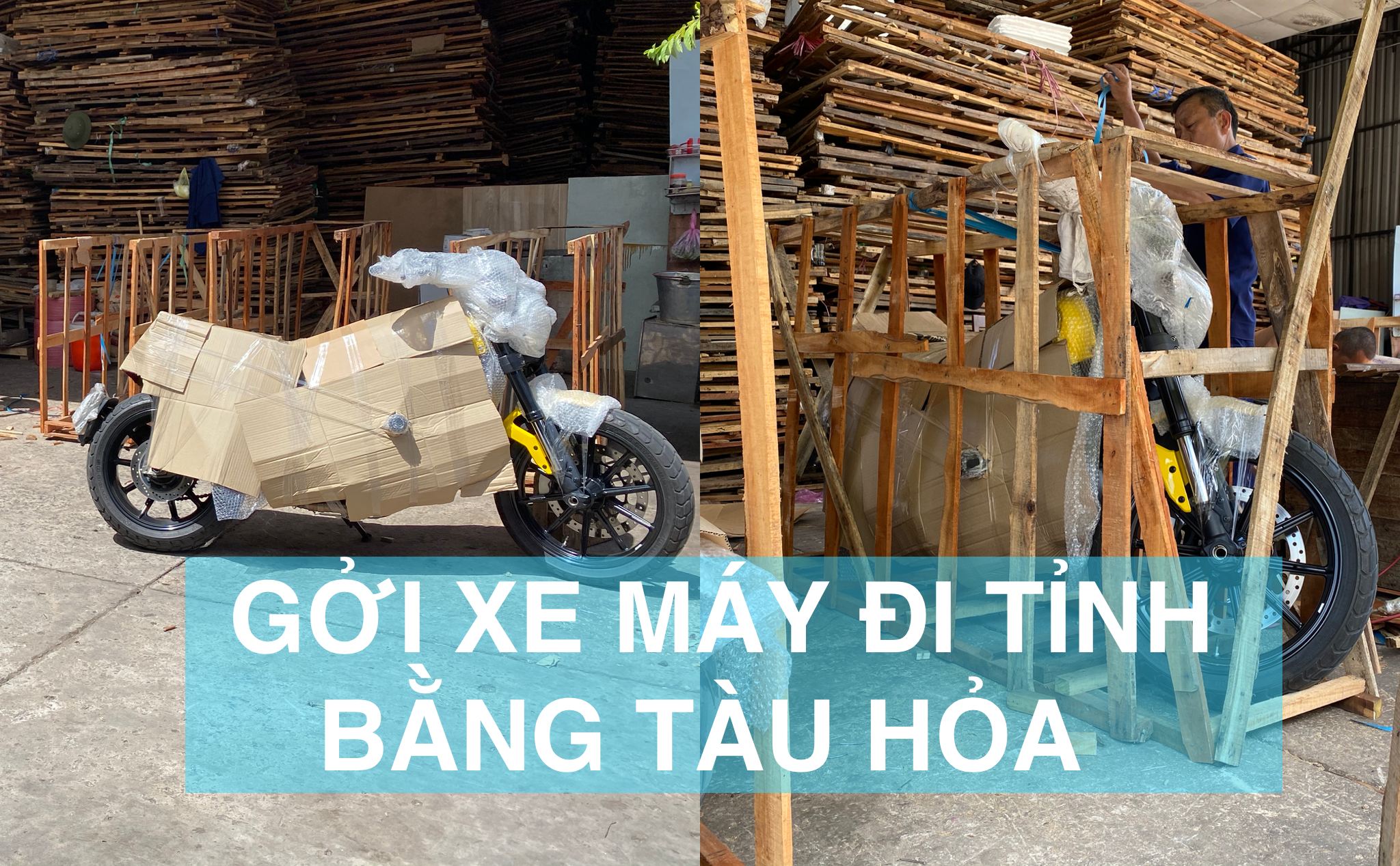 Gửi xe máy đi tỉnh bằng tàu hoả