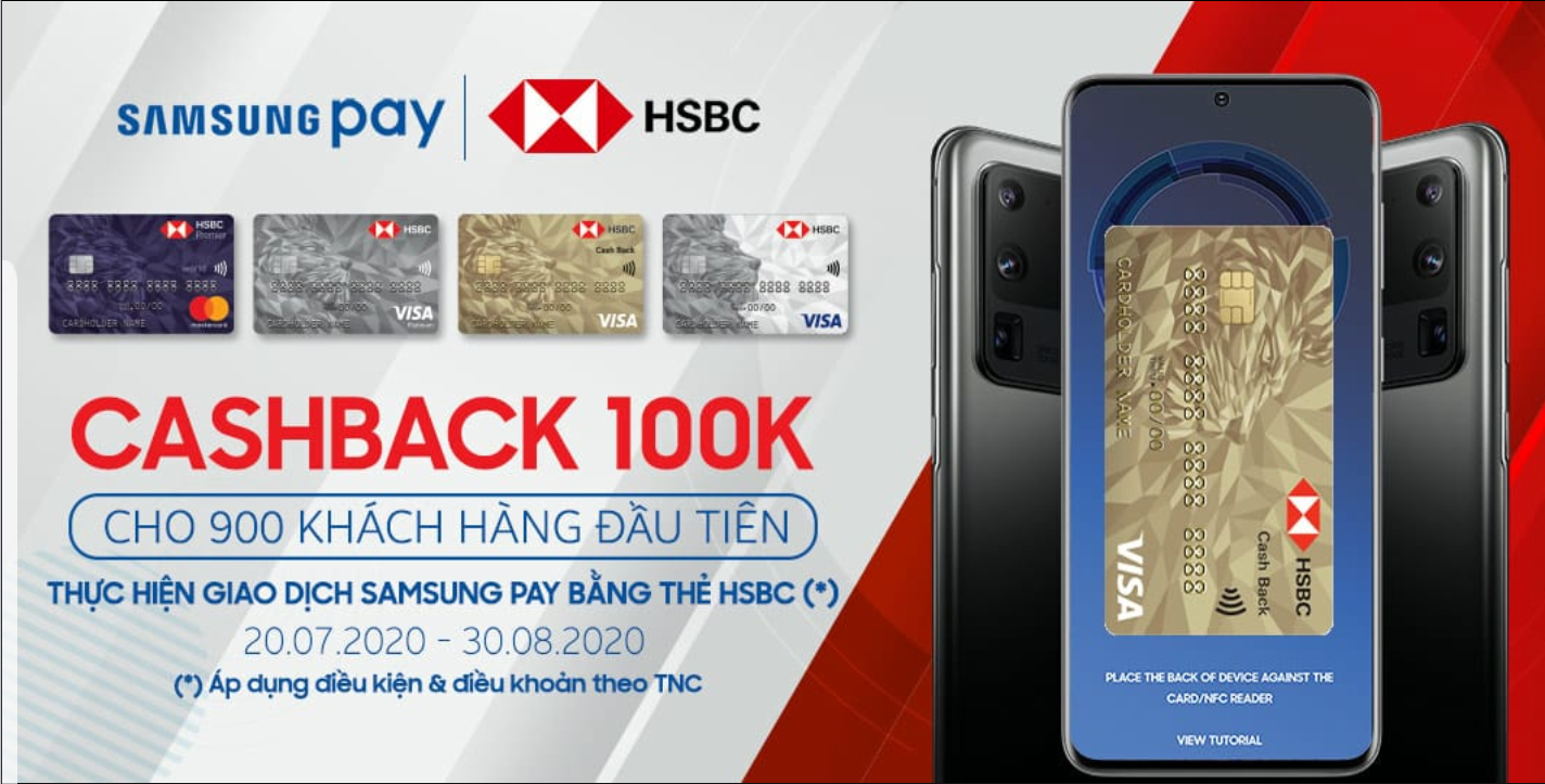 Thẻ visa và master HSBC đã liên kết với Samsung Pay Viết bởi HuyAndroidX
