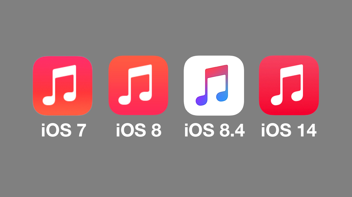 logo Apple Music trên iOS14 beta3 và các bản iOS trước.