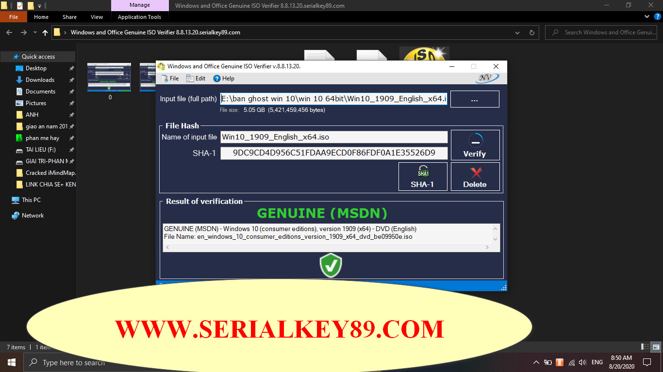 instaling Windows and Office Genuine ISO Verifier 11.12.41.23