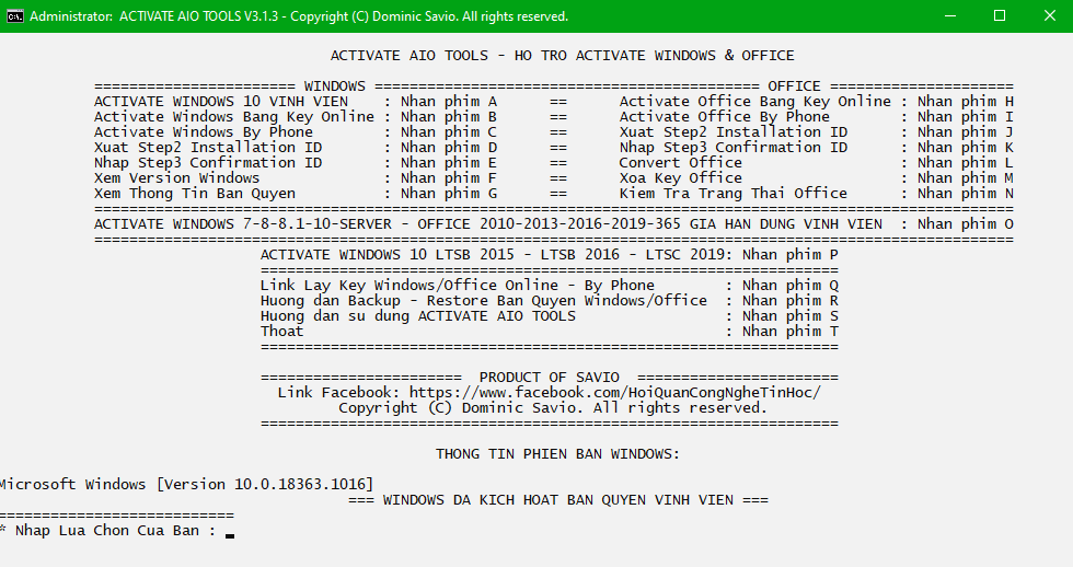 Công Cụ Activate Aio Tool Active Kích Hoạt Windows & Office Mọi Phiên Bản