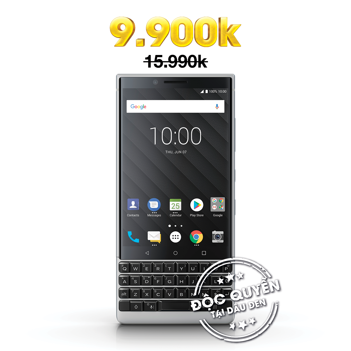 BlackBerry Key2 chính hãng giảm giá còn 10 triệu.