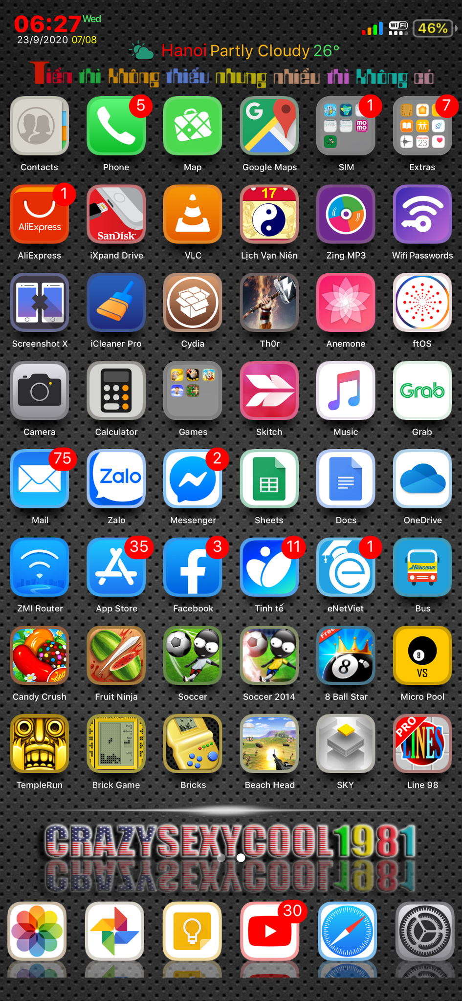 Cách ẩn khung nền của thanh dock trên iPhone sử dụng phiên bản iOS 11