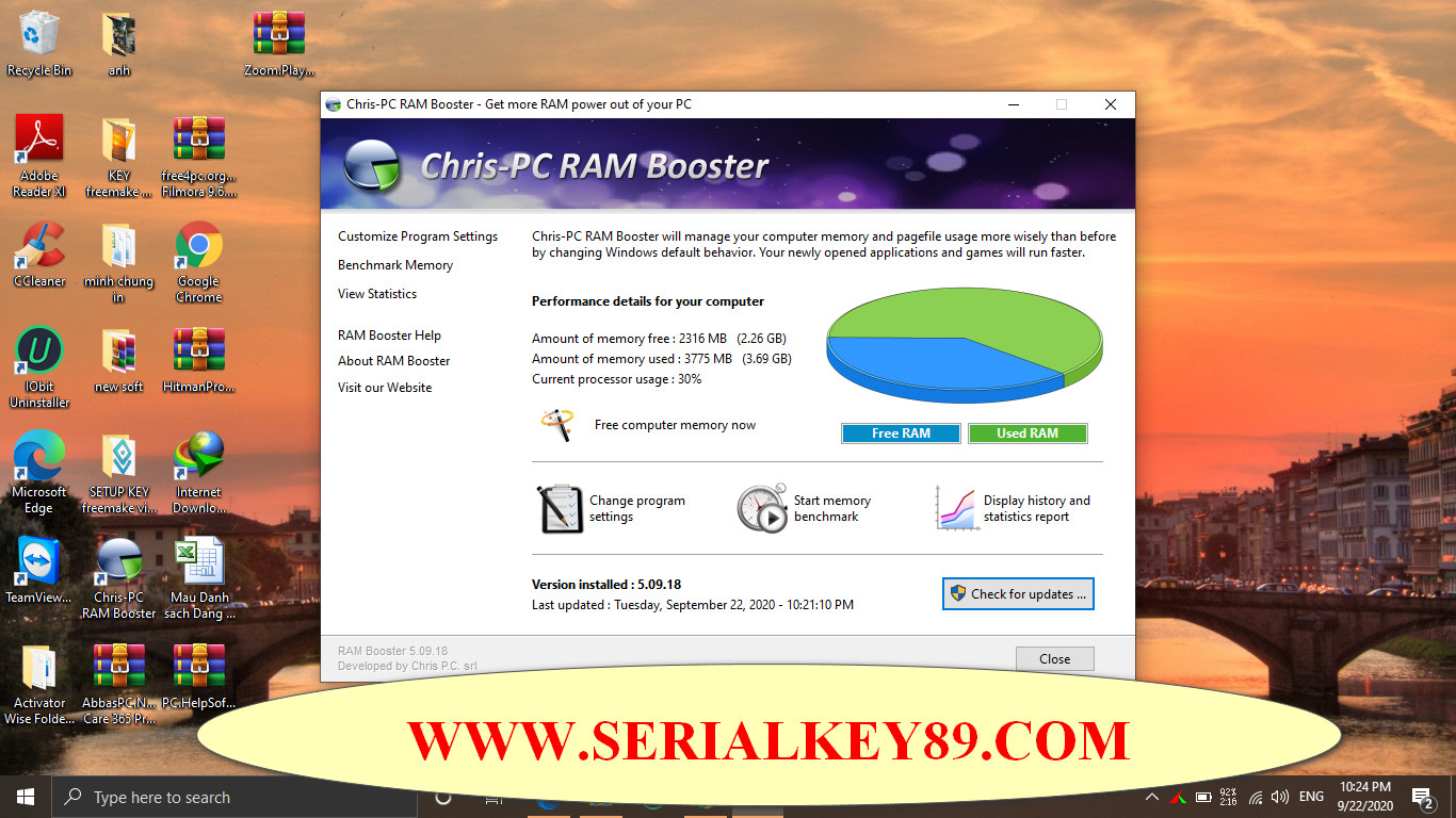 instaling Chris-PC RAM Booster 7.07.19