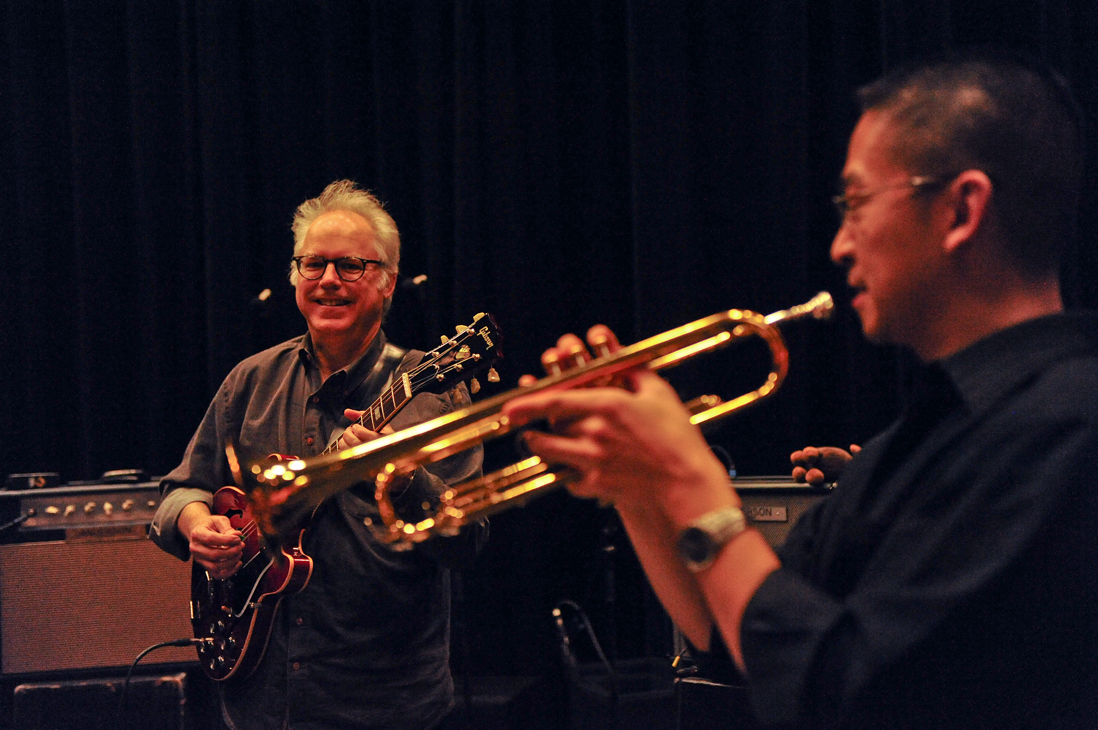 Bill-Frisell-guitar-Cuong-Vu-trumpet-rehearsal-Collaborate.jpg