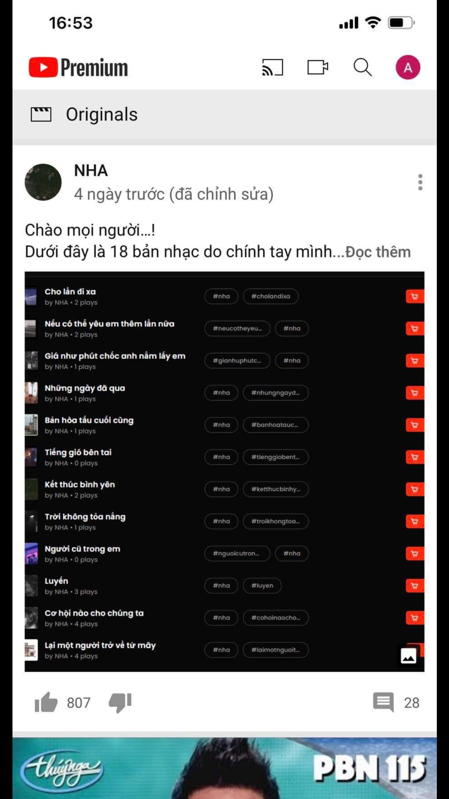 Ai có YouTube Premium, app trên iOS đã hiện chữ Premium không cần bật ...