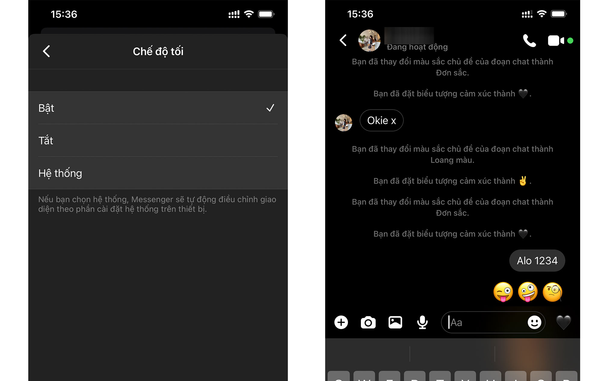 Chat trắng đen trên Messenger, dành cho những người thích đơn sắc