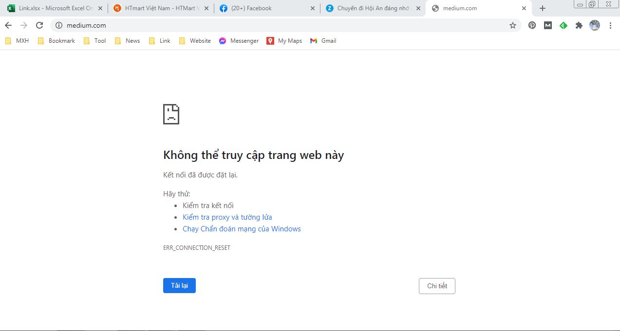 Website Medium không truy cập được là do website chết hay chặn ip Việt Nam nhỉ?