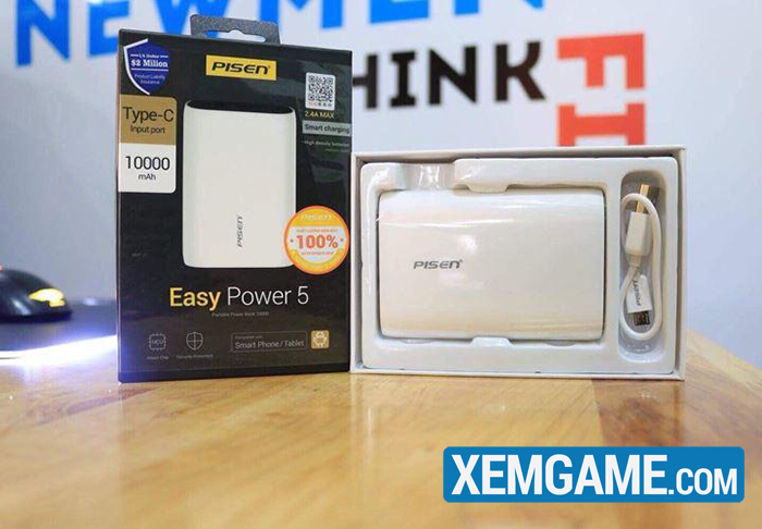 sạc dự phòng Pisen Easy Power 5C 10000mah